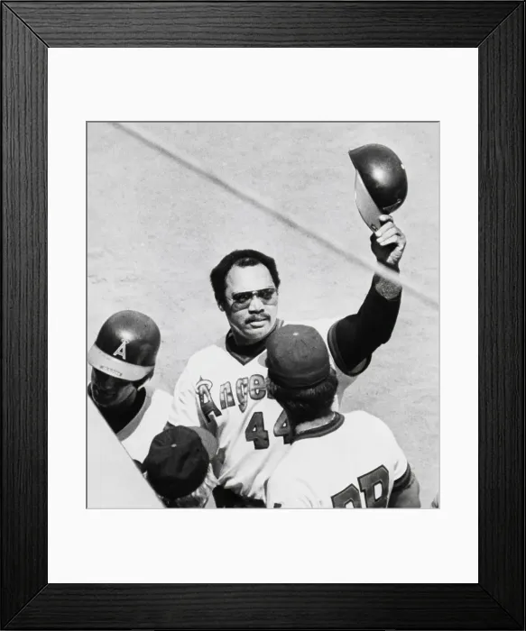 Framed Print : Reggie Jackson Tipping Helmet To Fans Framed Print : Reggie Jackson Tipping Helmet To Fans