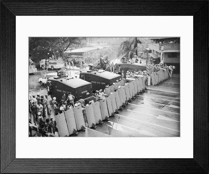 Framed Print : Riot Police in Manila Framed Print : Riot Police in Manila