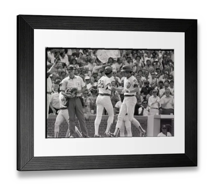 Framed Print : Ryne Sandberg Greeted As Crossing Home Framed Print : Ryne Sandberg Greeted As Crossing Home