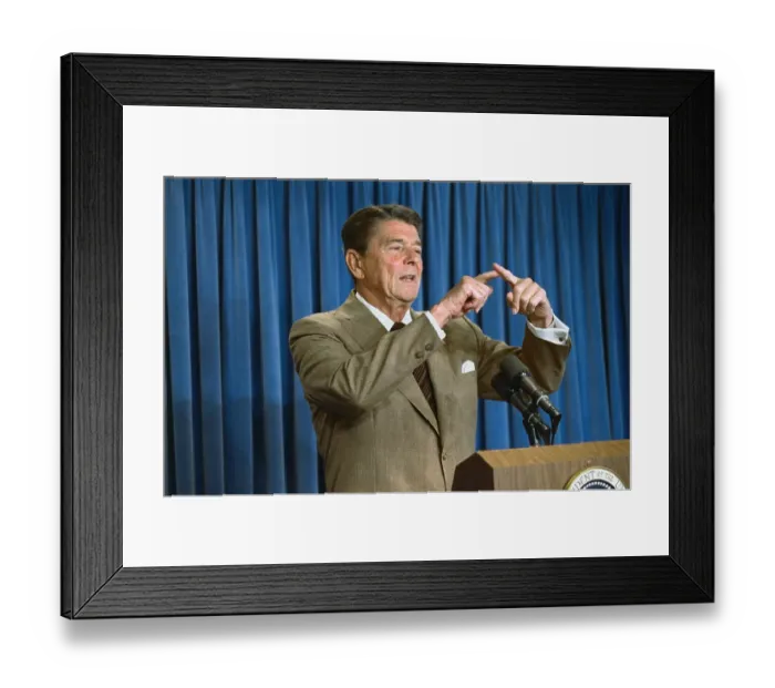 Framed Print : President Reagan Gesturing