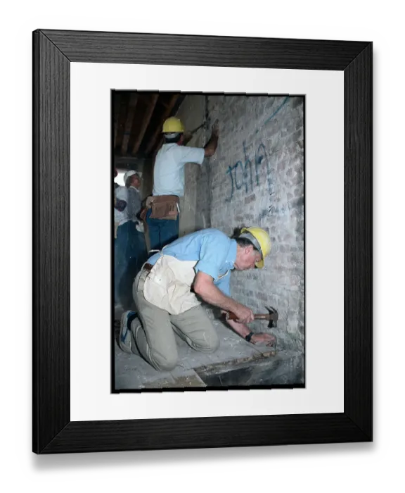Framed Print : President Jimmy Carter Wields Hammer Framed Print : President Jimmy Carter Wields Hammer