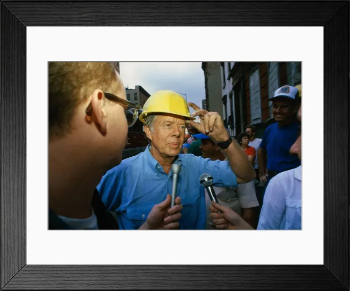 Framed Print : Jimmy Carter Being Interviewed Framed Print : Jimmy Carter Being Interviewed