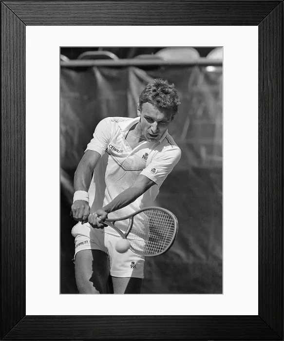 Framed Print : Mats Wilander Hitting Backhand Framed Print : Mats Wilander Hitting Backhand
