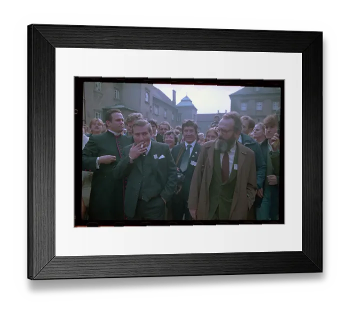 Framed Print : Lech Walesa Smoking Cigarette Framed Print : Lech Walesa Smoking Cigarette