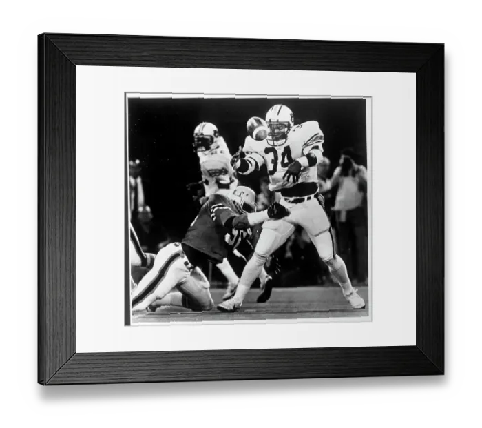 Framed Print : Bo Jackson Running From Miami's Defense Framed Print : Bo Jackson Running From Miami's Defense