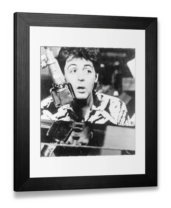 Framed Print : Paul McCartney Singing Framed Print : Paul McCartney Singing