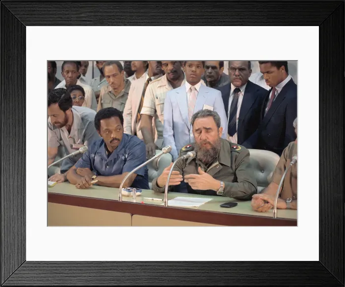 Framed Print : Jesse Jackson and Fidel Castro Framed Print : Jesse Jackson and Fidel Castro