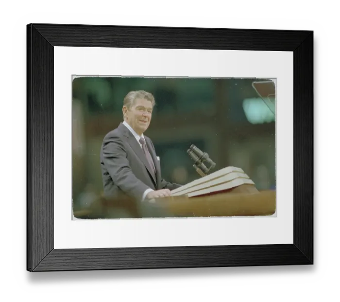 Framed Print : President Reagan Giving a Speech Framed Print : President Reagan Giving a Speech