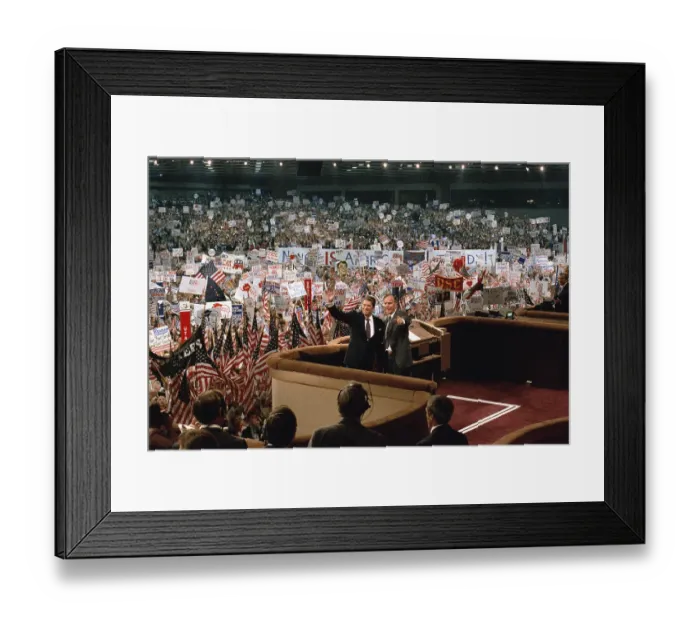 Framed Print : George Bush with Ronald Reagan Framed Print : George Bush with Ronald Reagan