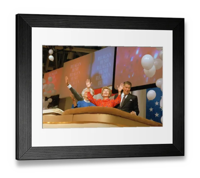 Framed Print : Nancy Reagan Waving Framed Print : Nancy Reagan Waving