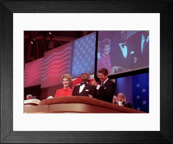 Framed Print : Ronald and Nancy Reagan with Ray Charles Framed Print : Ronald and Nancy Reagan with Ray Charles