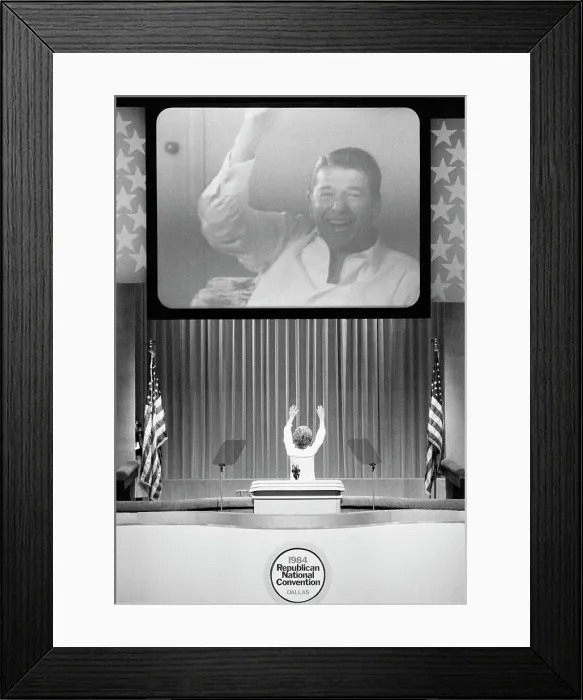 Framed Print : Nancy Reagan Waves to Ronald