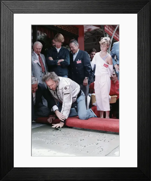 Framed Print : Clint Eastwood Puts Hand In Cement Framed Print : Clint Eastwood Puts Hand In Cement