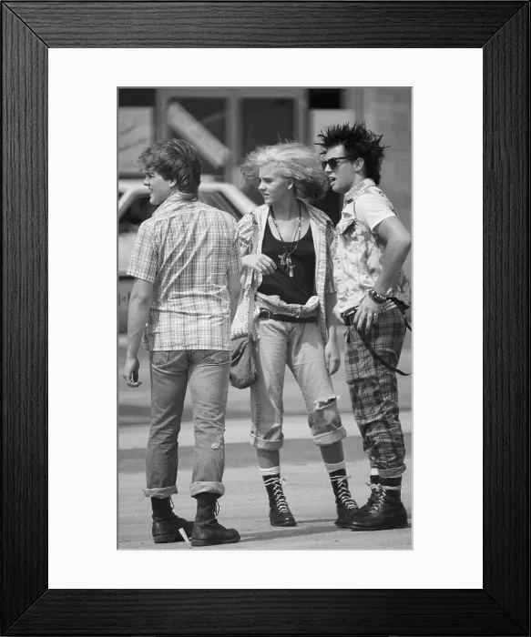 Framed Print : Punk Rock Teens in Dallas Framed Print : Punk Rock Teens in Dallas