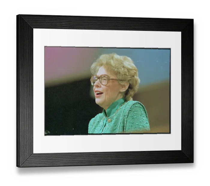 Framed Print : Jeanne Kirkpatrick Speaking Framed Print : Jeanne Kirkpatrick Speaking