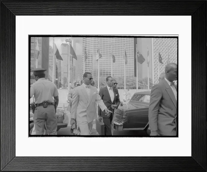 Framed Print : Farrakhan Entering the U.N Framed Print : Farrakhan Entering the U.N