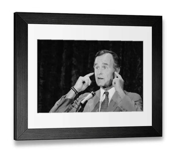 Framed Print : George Bush Giving a Speech Framed Print : George Bush Giving a Speech