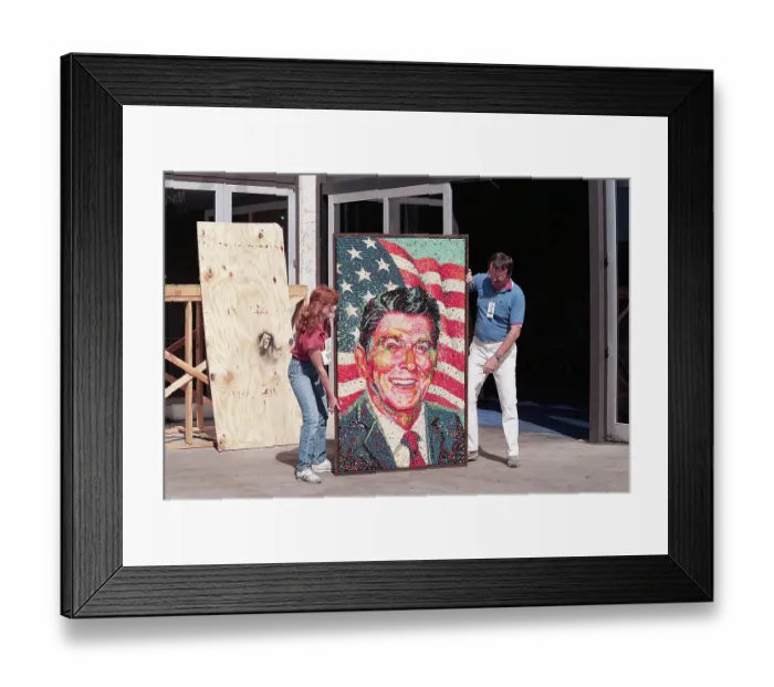 Framed Print : Jelly Bean Portrait of Ronald Reagan Framed Print : Jelly Bean Portrait of Ronald Reagan
