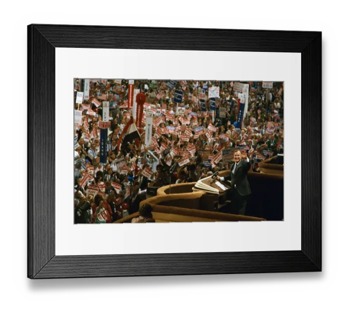 Framed Print : George Bush at Convention