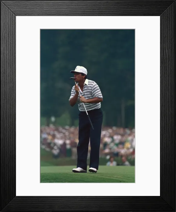 Framed Print : Trevino Kissing Putter Framed Print : Trevino Kissing Putter