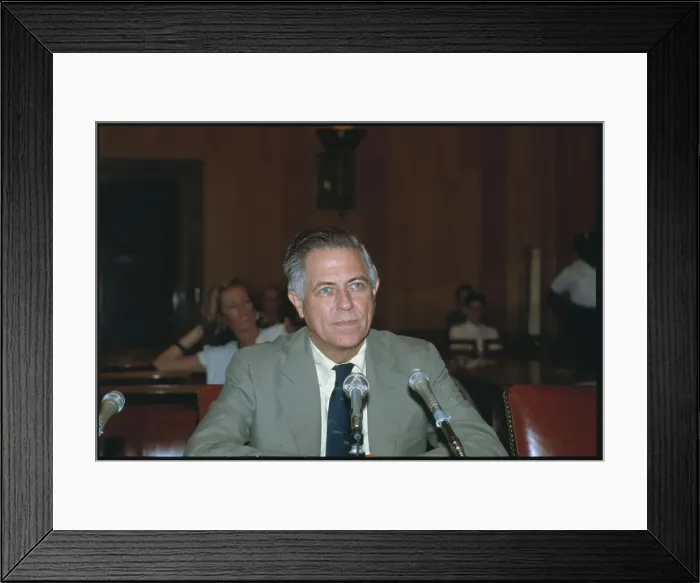 Framed Print : James Buckley Attending Hearing Framed Print : James Buckley Attending Hearing