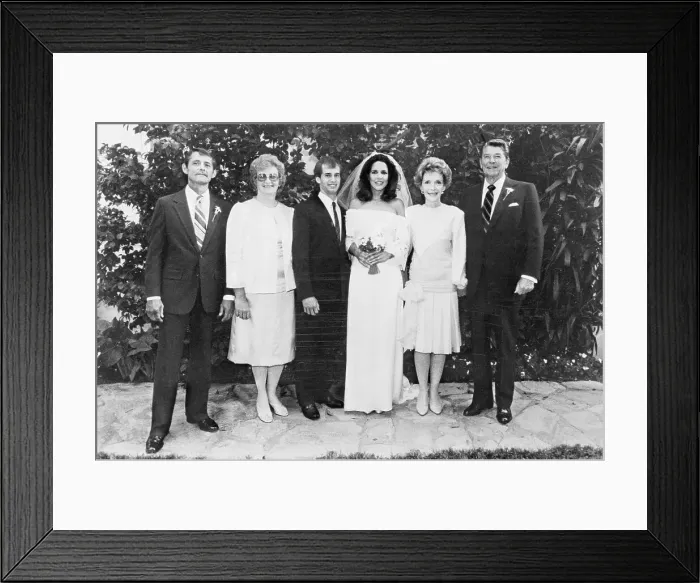 Framed Print : Wedding Portrait of Paul Grilley and Patti Davis Framed Print : Wedding Portrait of Paul Grilley and Patti Davis