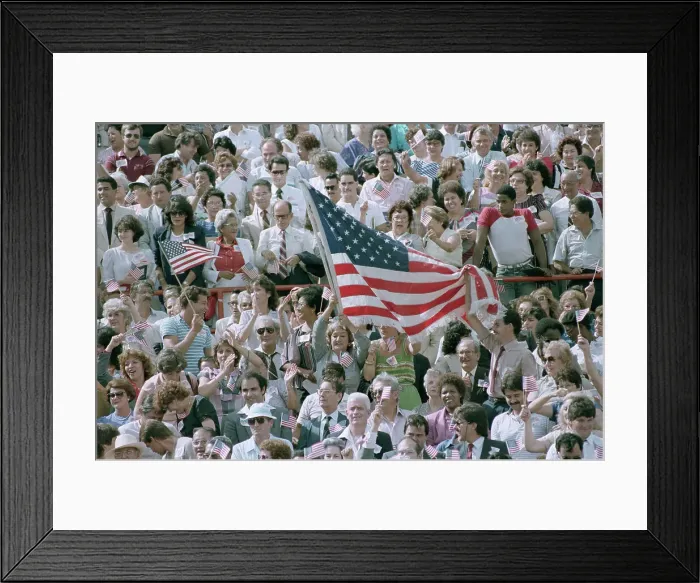 Framed Print : Large Naturalization Event at Orange Bowl Framed Print : Large Naturalization Event at Orange Bowl