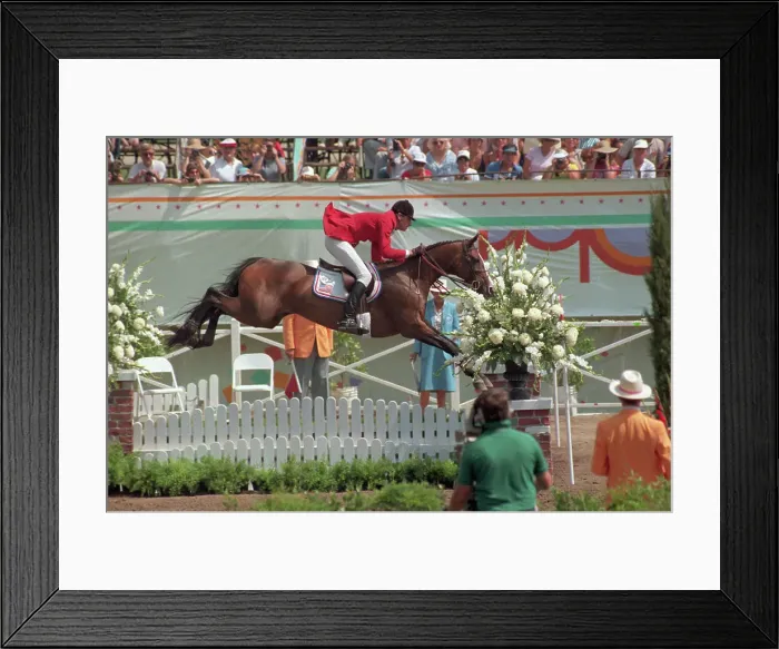 Framed Print : Joe Fargis Riding Horse in Competition Framed Print : Joe Fargis Riding Horse in Competition