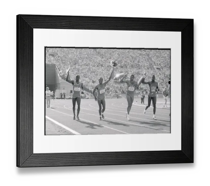 Framed Print : Carl Lewis & Teammates Run Victory Tour Framed Print : Carl Lewis & Teammates Run Victory Tour