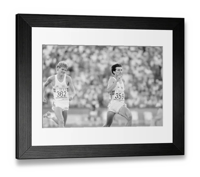 Framed Print : Sebastian Coe Wins Olympic Run Framed Print : Sebastian Coe Wins Olympic Run