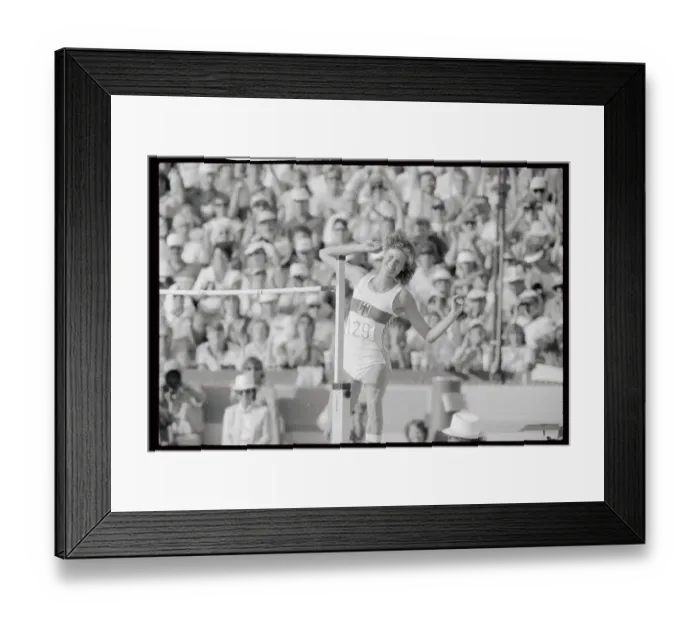 Framed Print : Ulrike Meyfarth Winning Gold Medal for High Jump Framed Print : Ulrike Meyfarth Winning Gold Medal for High Jump