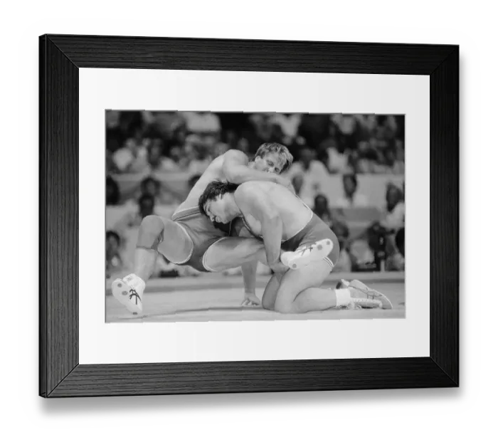 Framed Print : Olympic Wrestlers in Action Framed Print : Olympic Wrestlers in Action