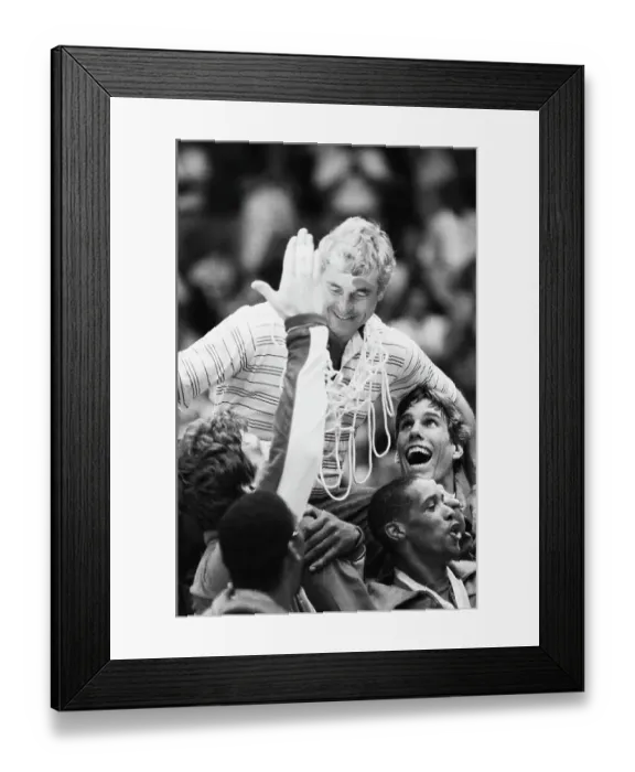 Framed Print : Players Carrying Coach Framed Print : Players Carrying Coach