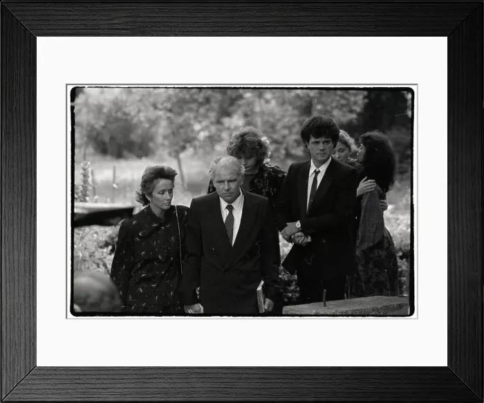 Framed Print : Richard Burton's Family Leaving Funeral