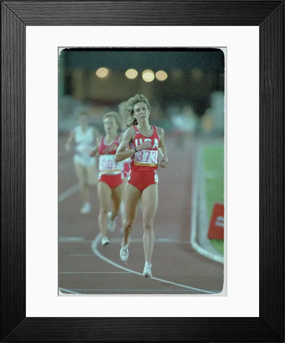 Framed Print : Mary Decker Running in Olympic Heat Framed Print : Mary Decker Running in Olympic Heat