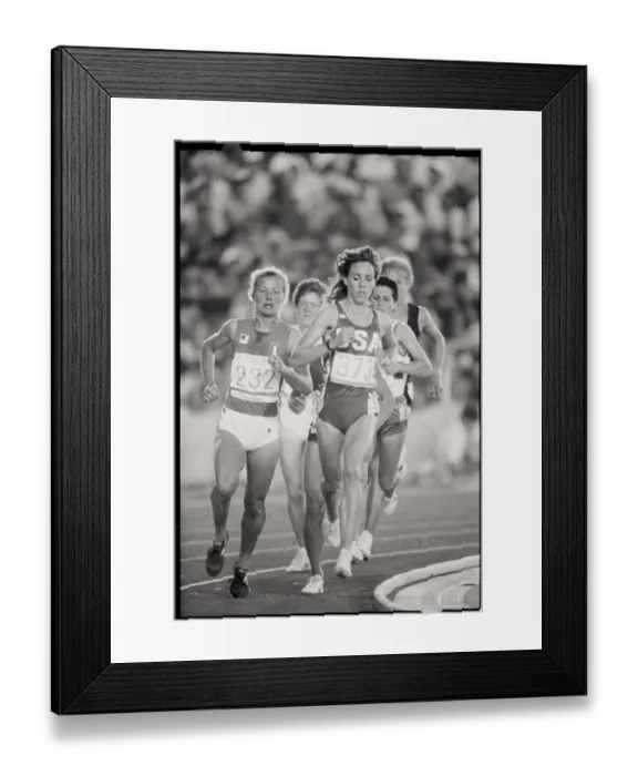 Framed Print : Mary Decker Leading the Pack in Race Framed Print : Mary Decker Leading the Pack in Race