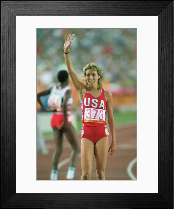 Framed Print : Mary Decker Running in Olympic Heat Framed Print : Mary Decker Running in Olympic Heat