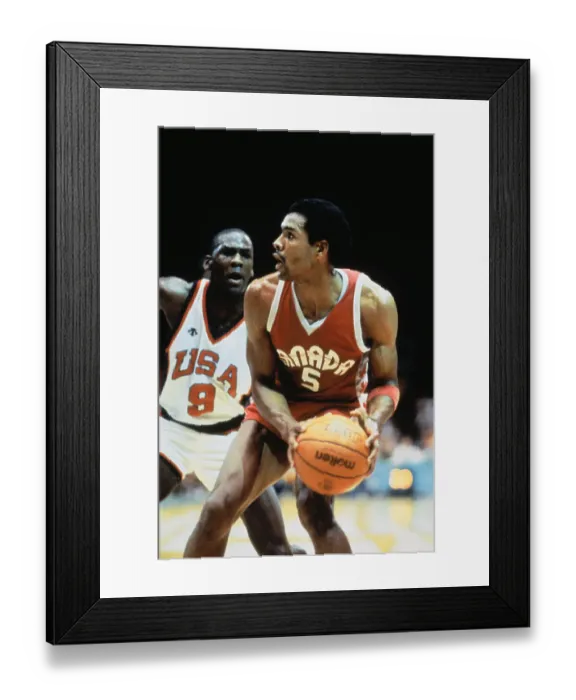 Framed Print : Michael Jordan Guarding Tony Simms