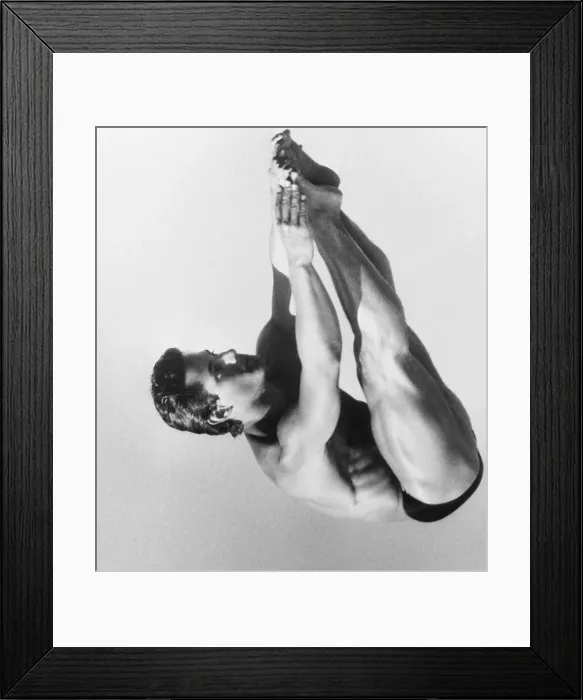 Framed Print : Louganis Diving in Olympics Framed Print : Louganis Diving in Olympics