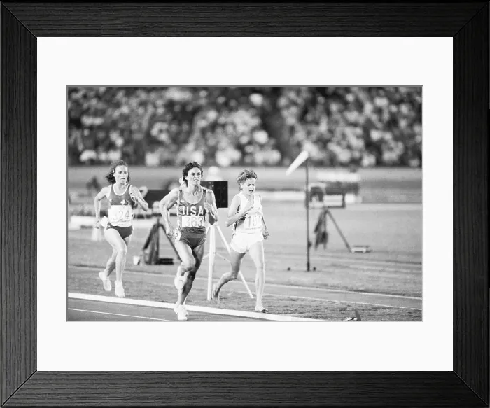Framed Print : Women Running the Olympic 3000-Meter Heat Framed Print : Women Running the Olympic 3000-Meter Heat