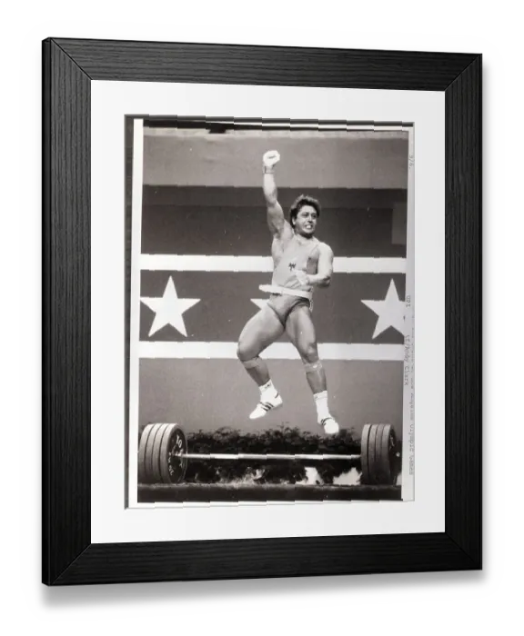 Framed Print : Rolf Milser Wins Weightlifting Gold Framed Print : Rolf Milser Wins Weightlifting Gold