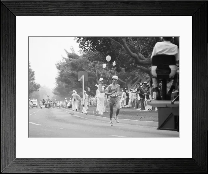 Framed Print : Benoit Running Olympics Marathon Framed Print : Benoit Running Olympics Marathon