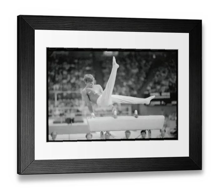 Framed Print : Peter Vidmar Competing on the Pommel Horse Framed Print : Peter Vidmar Competing on the Pommel Horse
