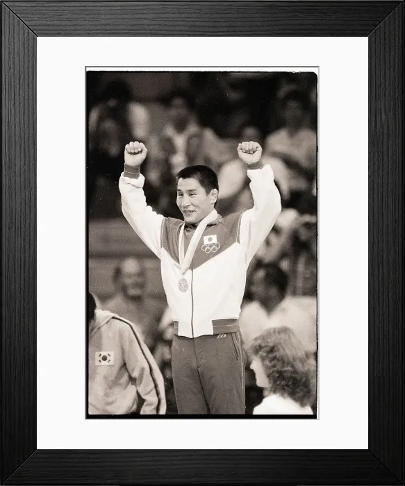 Framed Print : Shinji Hosokawa Receiving Gold Medal Framed Print : Shinji Hosokawa Receiving Gold Medal