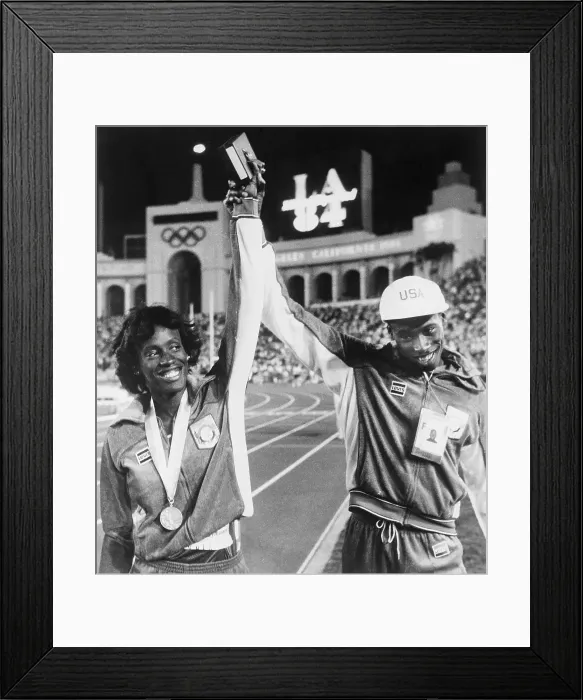 Framed Print : Al and Jackie Joyner at Olympic Games in Los Angeles
