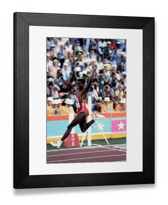 Framed Print : Carl Lewis Finishing Track Event for an Olympic Gold Medal Framed Print : Carl Lewis Finishing Track Event for an Olympic Gold Medal