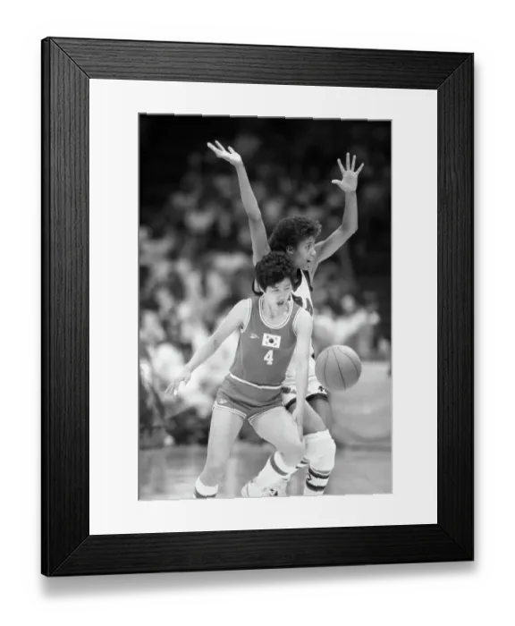 Framed Print : Cheryl Miller and Aei-Young Choi Playing Olympic Basketball Framed Print : Cheryl Miller and Aei-Young Choi Playing Olympic Basketball