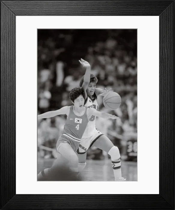 Framed Print : Cheryl Miller and Aei-Young Choi Playing Olympic Basketball Framed Print : Cheryl Miller and Aei-Young Choi Playing Olympic Basketball
