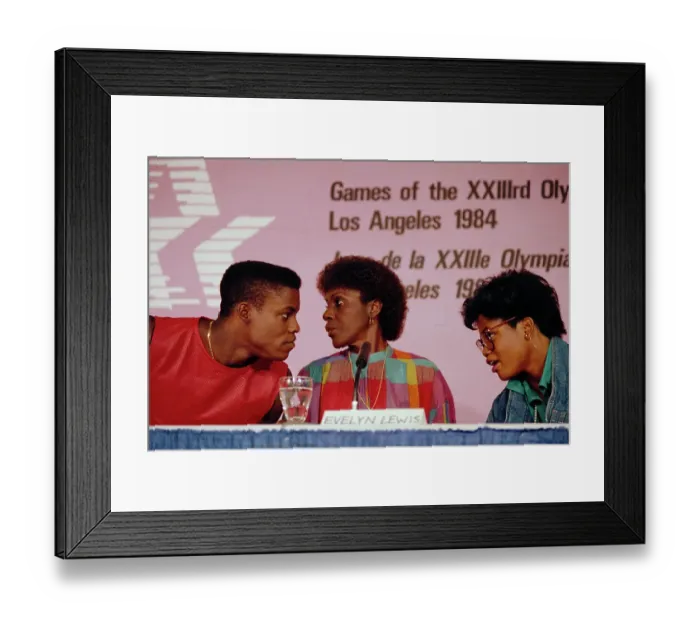 Framed Print : Carl Lewis with His Mother and Sister Framed Print : Carl Lewis with His Mother and Sister