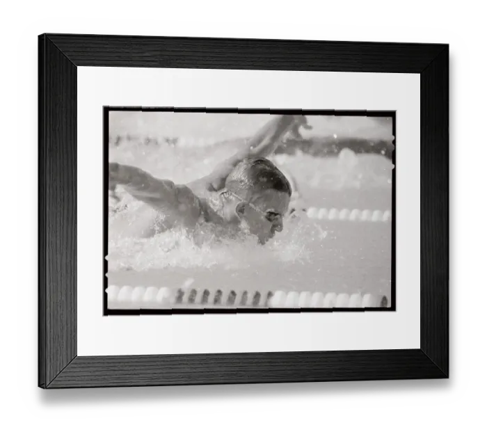 Framed Print : Michael Gross Losing Olympic Record
